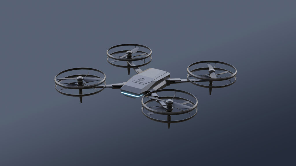 Quanticity aerial drone top prototype concept